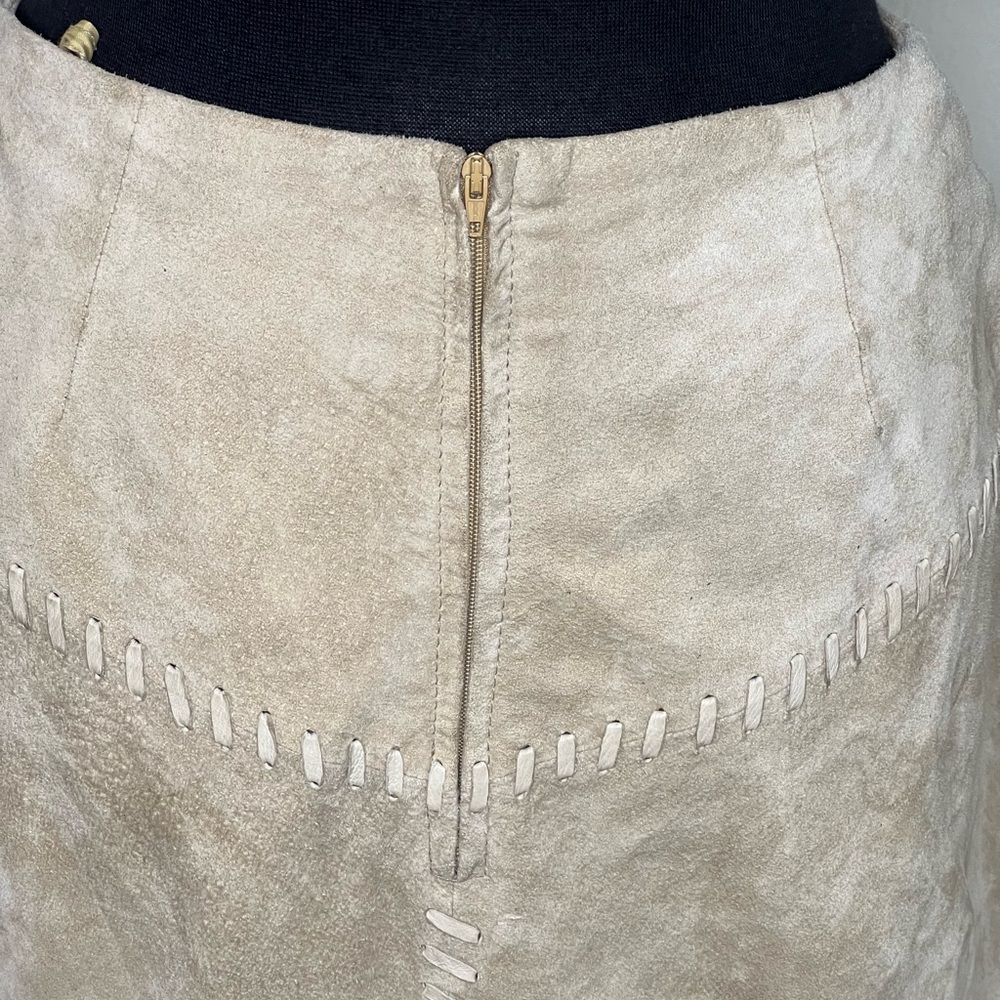 Full length maxi suede skirt - Picture 5 of 7
